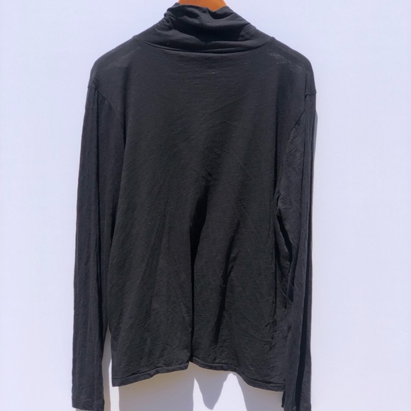 Madewell Whisper Cotton Black Thin Turtleneck - Picture 6 of 6